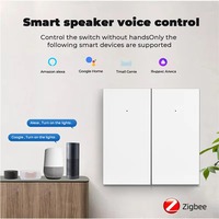 Interrupteurs intelligents Zigbee, grand bouton poussoir mural, application Tuya Smart Life, 600W, matériau ABS, hôtel, Alexa, Google Home