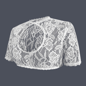 <b>White</b> <b>Lace</b> Top Women Short Sleeve Crop Top Sexy Costume Beer Festival Outfit - Product Image 5