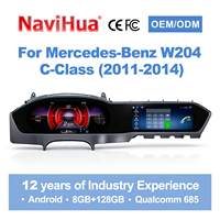 NaviHua Nouvelle Version Améliorée Autoradio Android GPS Navigation Lecteur DVD Multimédia Stéréo Auto pour Mercedes-Benz Classe C W204 2011-2014