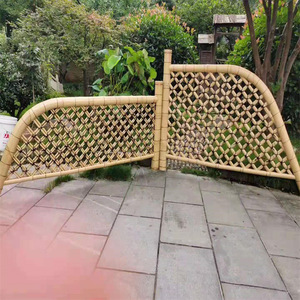 Nueva Cerca de Bambú Carbonizado, Varios Soportes <span class=keywords><strong>para</strong></span> Plantas, Soportes de Bambú Estilo Chino <span class=keywords><strong>para</strong></span> Jardín y Patio, Cerca de Bambú en Rejilla - Product Image 2