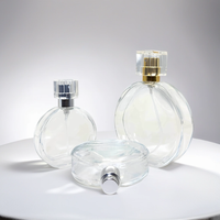 Fabricant de gros Bocaux de parfum de forme ronde sur mesure avec couvercles Flacon de parfum vide de 30ml 50ml 100ml avec boîte
