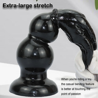 Dildo souple perlé extra-large imperméable avec sensation de toucher réel et design écologique pour le sexe anal masculin - Jouet anal en forme de bras factice