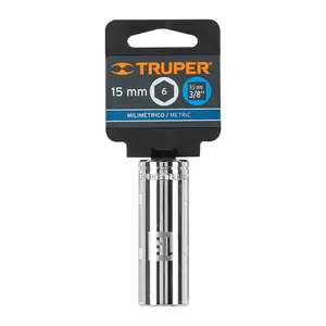 Juego de Llaves de Tubo de 6 Puntas, 15 mm de Largo, Accionamiento de 3/8'', Marca TRUPER - Product Image 4