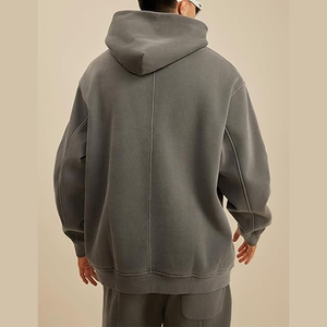 Sweat à capuche pour homme personnalisé Qualité supérieure Oversize Warm Kangaroo Pocket 100% Cotton Plain Dyed Winter Season - Product Image 4