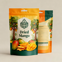 Sachet Doypack en plastique personnalisé avec logo pour snacks, fruits, aliments secs et mangues séchées, vente en gros