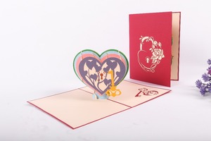 Venta al por mayor 3D Pop-Up Artesanía Tarjetas de felicitación | Romántico Papel Artesanía Tarjetas de regalo para parejas y ocasiones especiales - Product Image 6