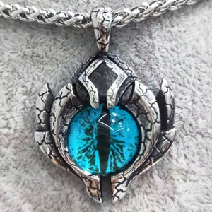 Collares con Colgante de Ojo del Diablo en Acero Inoxidable 316L, Collar Creativo con Ojos Rojos Malvados para Hombre, Joyería - Product Image 3