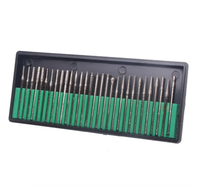 Ensemble de 30 fraises diamantées de 2,35 mm, fraises diamantées pour perceuse à ongles, outils de pédicure et de manucure, gravure et polissage de bijoux