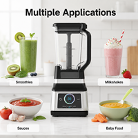 Blender Otomatis Multifungsi 6-in-1 dengan Pisau Stainless Steel dan Kontrol Touchpad untuk Smoothie, Makanan Bayi & Sup