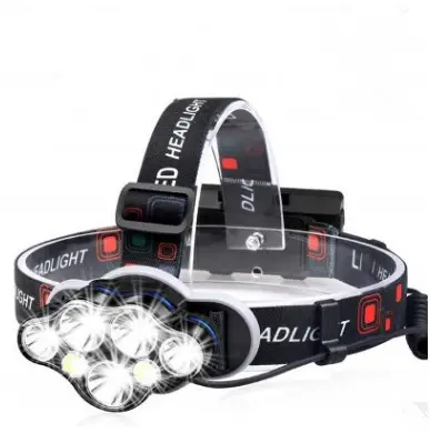 Best Led Head Lamp, 90-Degree Pivotable Head Strong LED Headlamp Waterproof Rechargeable 8 LED Headlamp Flashlight 1800Lumen