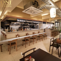 ONI Shopfitting Vintage Beer Bar Boissons Gâteau Burger Café Décoration Meubles Design d'intérieur Comptoir Vitrine Meubles