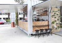 Café dans un conteneur maritime, conception et concept