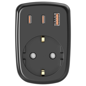 Multiprise murale multifonctionnelle OL Factory Direct avec protection, convertisseur de prise <span class=keywords><strong>EU</strong></span>, 2 ports de sortie, 16A - Product Image 2