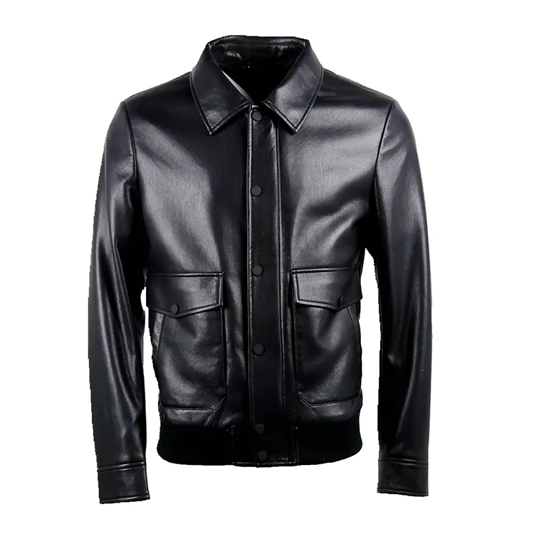 Most Trending Warm Business Breathable And Functional Genuine Leather Jacket For Men