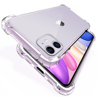 Coque transparente en TPU souple ultra-fine de 1,5 mm anti-choc aux 4 coins pour iPhone 15 11 12 13 14 Pro Max 8 7 Plus XS XR TPU15