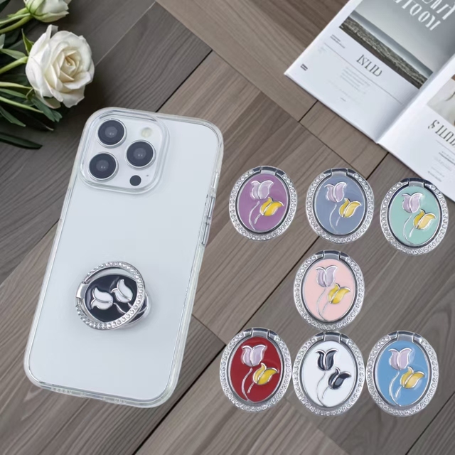 Custom Mobile Phone Ring Metal Middle Finger Magnetic Grip Ring Holder for Mobile Phone Metal Buckle Back Adhesive Ring