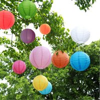 Lanterne décorative pliable ronde pour le Ramadan, les mariages et les fêtes, en papier de riz avec fil d'acier, logo personnalisé
