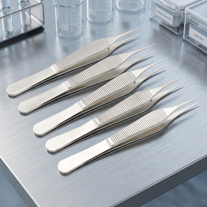 Pinzas Angulares de Acero Inoxidable para Tejidos, Juego de Instrumentos Quirúrgicos Manuales, Pinzas Estilo Adson para Cirugía General, Fabricadas por ZUOL - Product Image 3