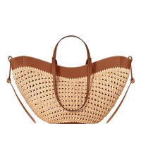 Nouveau sac à main tissé Polen, tendance, décontracté, minimaliste, grande capacité, sac de plage, sac à bandoulière en paille tissée