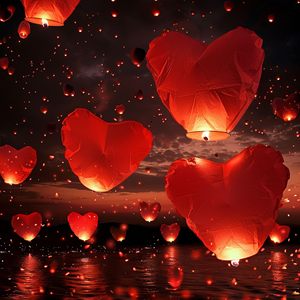 Đèn lồng giấy hình trái tim chống cháy chất lượng cao giá gốc nhà máy Nicro, trang trí đám cưới Tết Nguyên đán - Product Image 5