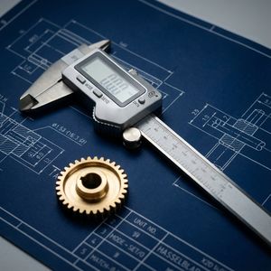 Calibro a Corsoio di Precisione Jeoro Stile Micrometro con Finitura Cromata Satinata e Graduazioni Incise al Laser per una Facile Lettura - Product Image 1