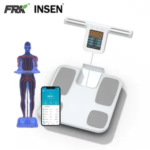 Penganalisa pintar akurat tinggi mengukur pribadi pemindaian tubuh penuh otot BMI dan air 8 sensor listrik digital skala lemak tubuh
