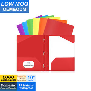 Porte-documents en plastique PP robuste avec 3 crochets et 2 poches pour documents et papiers A4 - Fournitures de bureau pour enseignants et étudiants - Product Image 1