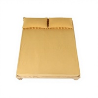 Drap-housse en pur coton 100% de qualité supérieure et drap plat en plastique durable élastique anti-rides qualité longue durée