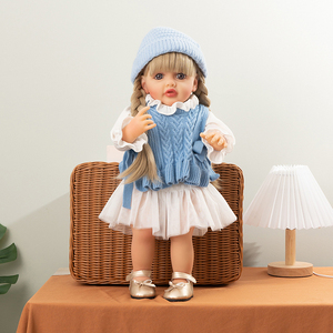 Muñecas Reborn Realistas de Fábrica de 55 cm con Función de Lenguaje, Muñecas Reborn de Silicona Suave para Niñas - Product Image 4