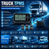 Système de surveillance de la pression des pneus (TPMS) pour camions, bus et remorques, 2 à 26 roues, compatible CAN RS485 TTL RS232, détection automatique des remorques
