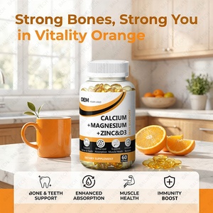 Capsules de calcium, magnésium, zinc et vitamine D3 en vrac pour la santé osseuse et musculaire - Product Image 2