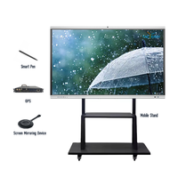 Tableau blanc interactif intelligent 75 pouces Android 15/16 AI avec caméra 4K et écran tactile – Nouveau style pour l'enseignement