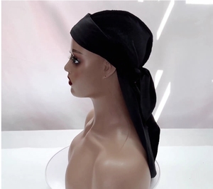 Durag en Velours de Luxe et Chapeau de Pirate – Ensemble Confortable et Élégant pour Hommes et Femmes, Idéal pour les Fêtes Costumées et la Protection des Cheveux - Product Image 4