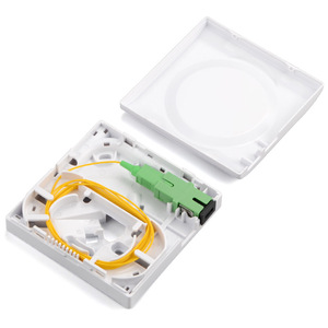 Caja de Terminación de Fibra Óptica de Escritorio de 2 Puertos, Tipo 86, Plástico ABS, para Interiores, Roseta Óptica FTTH, Panel de Fibra Óptica - Product Image 1