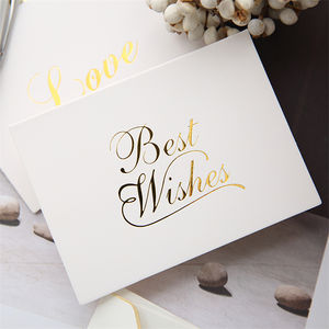 Personalizza il tuo logo personalizzato carta kraft carta patinata matrimonio ultimo nome vuoto all'interno biglietto di ringraziamento di auguri - Product Image 5