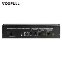 Ecualizador Gráfico de Metal de Alto Rendimiento y Alta Calidad Voxfull EQ888 con Sistema de Crossover de 31 Bandas para DJ Profesional