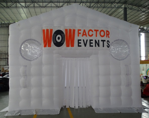 Arka bahçe dev büyük beyaz parti pvc bar şişme-gece kulübü ile film creen blower şişme gece kulübü çadır ile ışık - Product Image 2