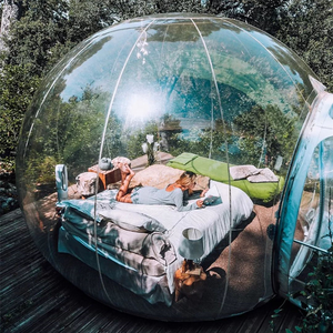 Tente gonflable de Camping, <span class=keywords><strong>bulle</strong></span> transparente et transparente, 3, <span class=keywords><strong>4</strong></span>, 5 m, en cristal, location extérieure, avec Tunnel - Product Image 2