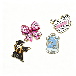 Broches émaillées punk Halloween hilarantes, style vintage années <span class=keywords><strong>80</strong></span>, religieuses, avec placage nickel noir et design unique - Product Image 3