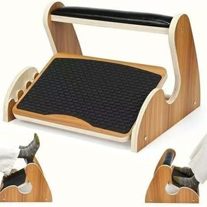 Wooden Footstool With Balance Pad Multi Function Home <b>Office</b> Desk <b>Stool</b> Living Room Furniture Modern Design - Product Image 1