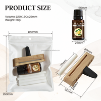 Diffuseur d'huiles essentielles en bois naturel pour voiture, clip de ventilation, parfum pour véhicules, personnalisation de l'arôme DIY