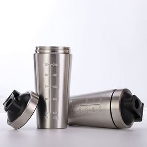 Botellas Mezcladoras de Proteínas Personalizadas de 600 ml + 200 ml para Gimnasio y Deportes, de Acero Inoxidable 304 - Product Image 6
