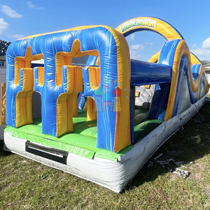 Casa de rebote gigante para fiestas al aire libre con tobogán Combo Jumpers Carrera <span class=keywords><strong>radical</strong></span> Carrera de obstáculos comercial inflable - Product Image 3
