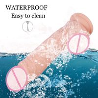 Gode multi-couleurs pour femmes, jouet sexuel de haute qualité, doux, grand gode réaliste de 10 pouces avec ventouse