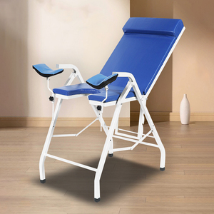 Tempat Tidur Pemeriksaan Ginekologi Medis dari Baja, Perabot Rumah Sakit, Meja Pemeriksaan Lipat yang Dapat Disesuaikan untuk Penggunaan Klinik - Product Image 2