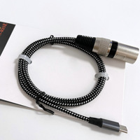 Cable USB Tipo-C a XLR Macho, Cable de Audio de 2 Metros con Doble Blindaje de Cobre Puro, Trenzado de PVC para Grabación de Micrófono
