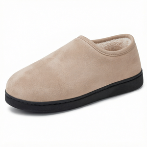 Chaussons d'intérieur d'hiver pour femmes, doublés en peluche, antidérapants, à bout rond, chauds et confortables - Product Image 1