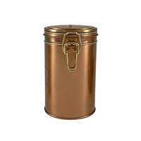 Boîte ronde en étain en gros avec couvercle à anneau en fer, fabricant de boîtes en étain, boîte en métal pour café, thé, bonbons, biscuits, boîte de rangement en métal, boîte en étain