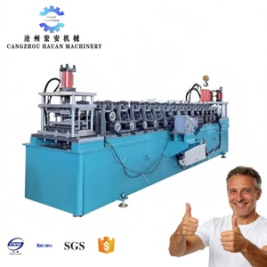 Máquina Automática de Formación de Paneles Servoaccionados con Motor de Caja de Cambios, PLC y Rodamientos para Estantes Metálicos de Supermercados - Product Image 1