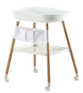 Práctico <span class=keywords><strong>cambiador</strong></span> portátil de gran oferta para bebés <span class=keywords><strong>con</strong></span> bolsillo lateral de tela y estante inferior para uso en guardería - Product Image 4